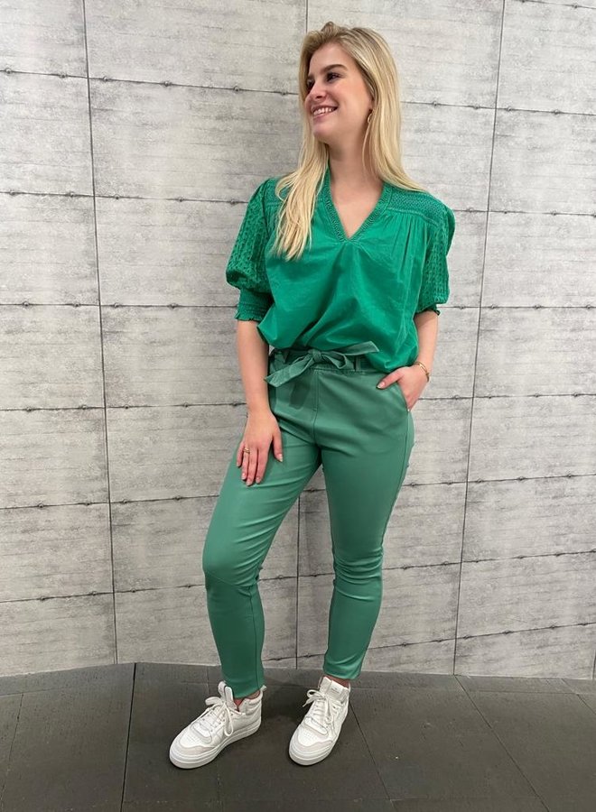 Ibana peike leather pant green