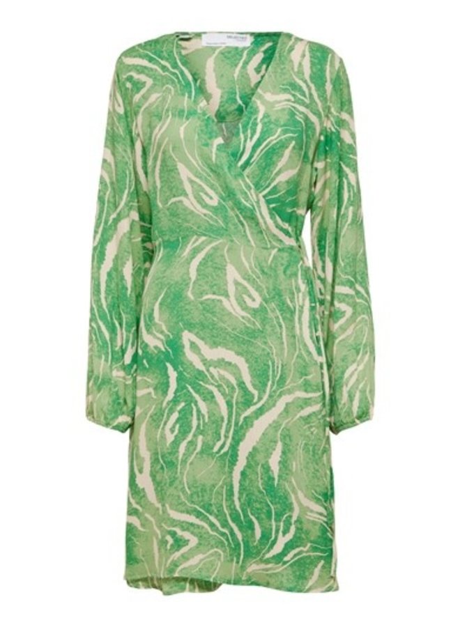 SF fiola wrap dress green