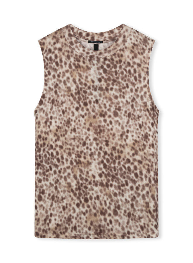 10DAYS top leopard cashmere ecru
