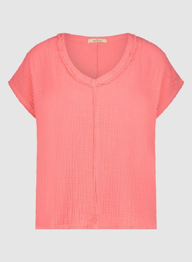 Circle janice top coral