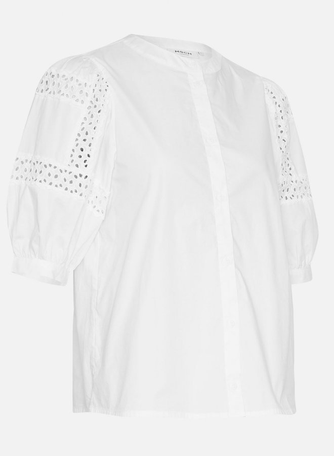 Moss cenilla shirt white