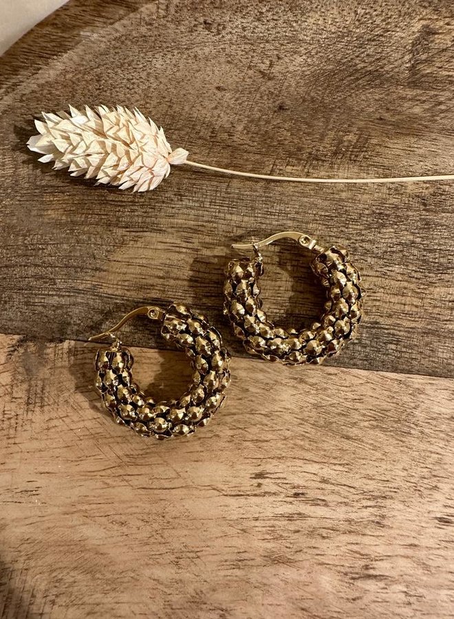 Ellen beekmans vergulde oorringen goud medium