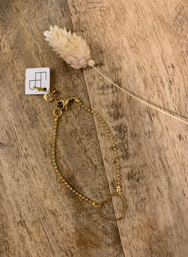 Ellen beekmans armbandje hartje goud