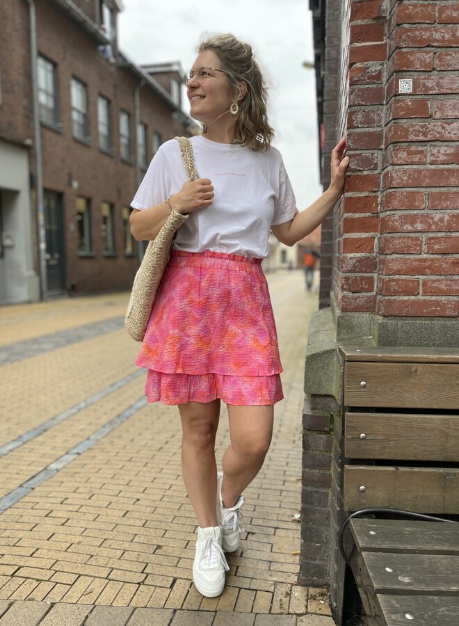 Moss terina logo tee white/lavender