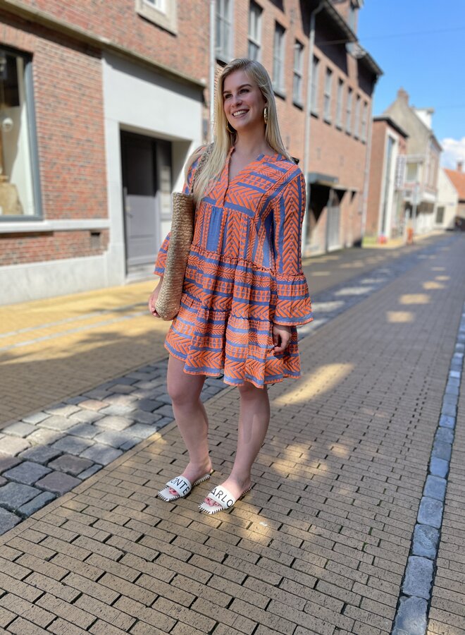 Devotion dress ella orange/blue