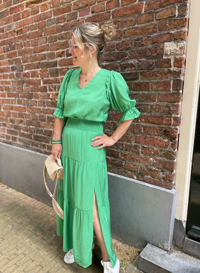 Dante6 solaire maxi skirt green