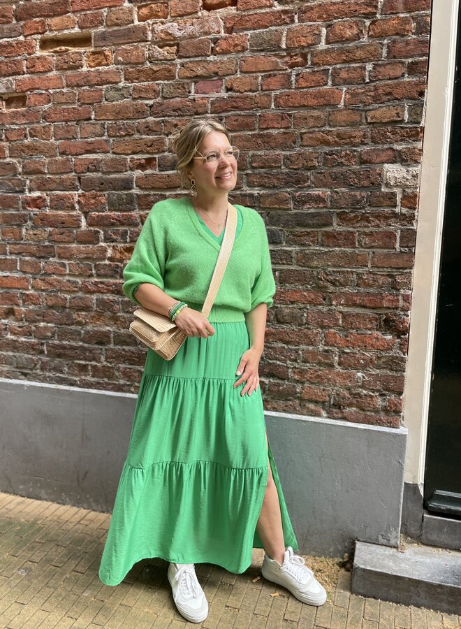 Dante6 solaire maxi skirt green