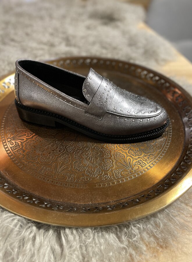 Ibana ariel metallic loafer stone