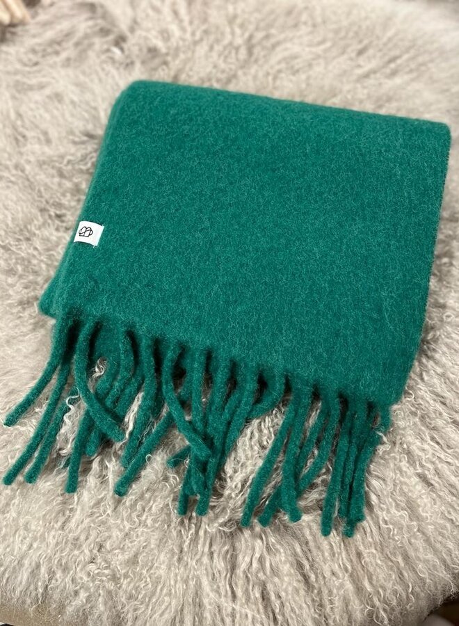 Becksöndergaard solid yuta scarf green, 80%alpaca 20%polyamide