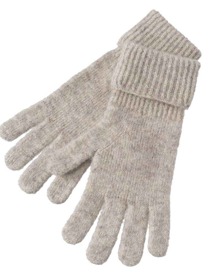 Yaya knitted gloves brown