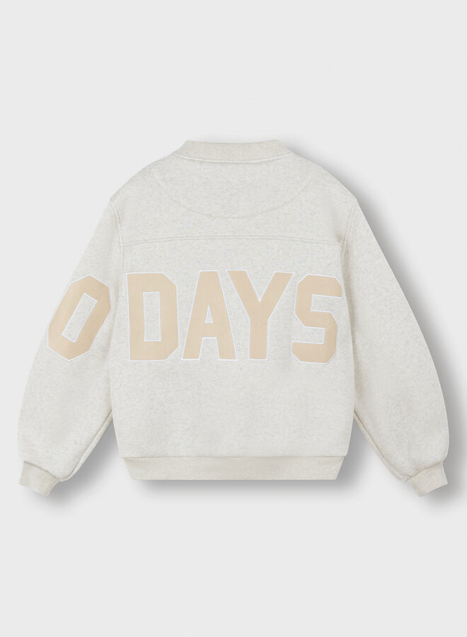 10DAYS baseball bomber jacket soft white