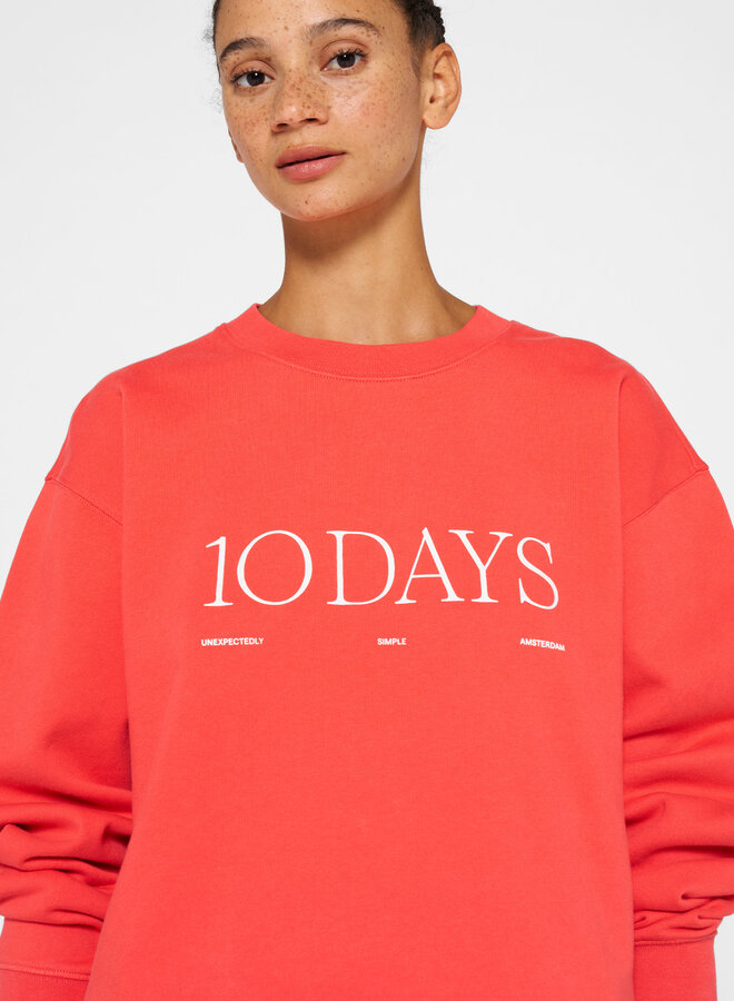 10days sweater logo red