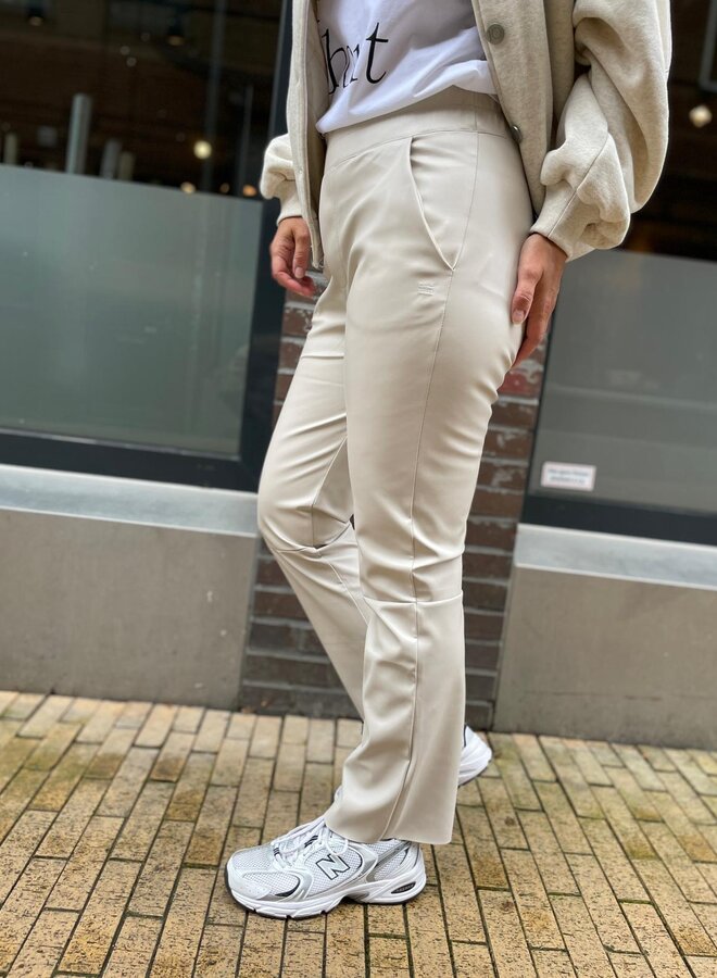 10Days leatherlook cropped jogger light safari