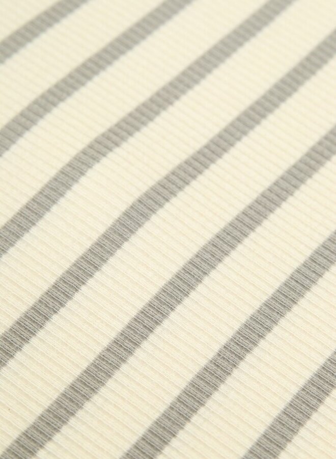 Penn&Ink W23F1402 ls stripe ecru/grey
