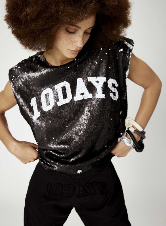 10days padded top sequins black