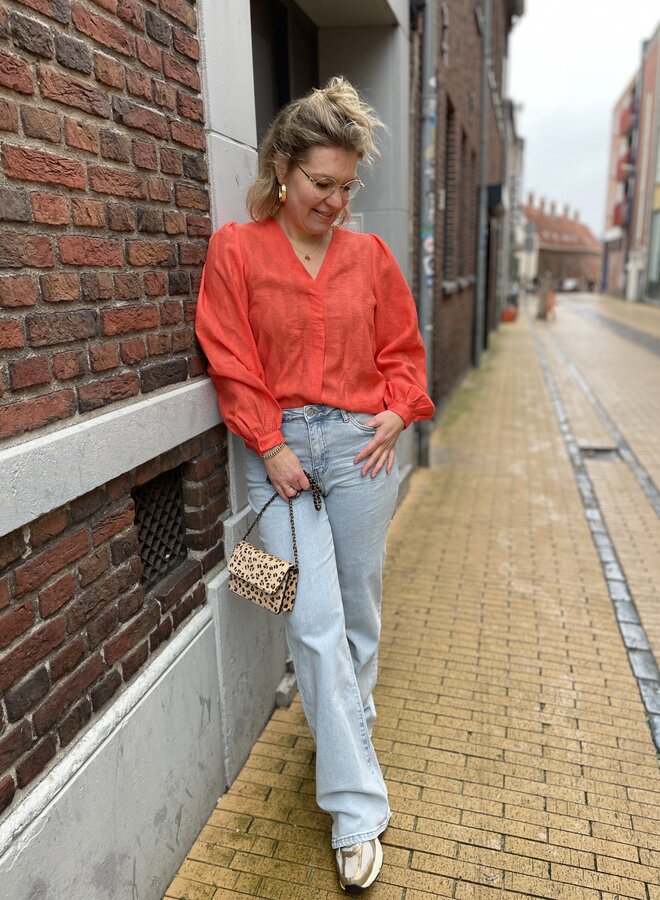 By Bar alba blouse coral