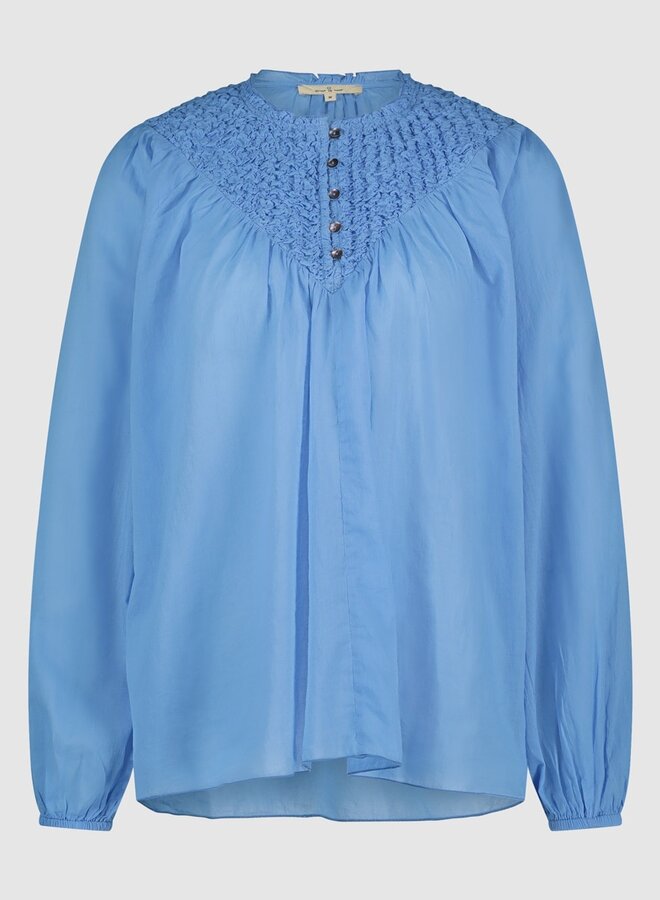 Circle madeline blouse azure blue