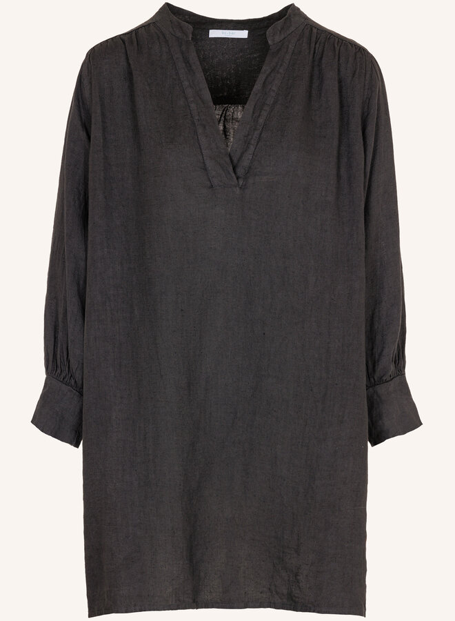 BY BAR resa linen dress black