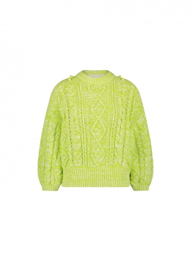 Fabienne C. suzy 3/4 sleeve pullover lime