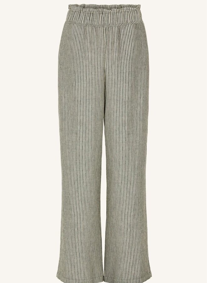 By Bar robyn linen stripe pant black