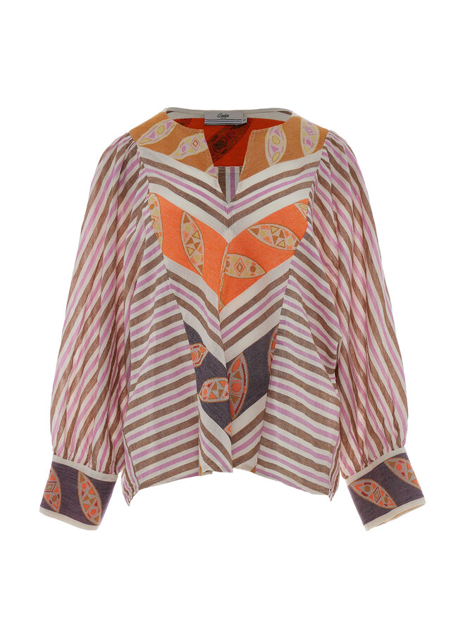 Devotion blouse zaira orange/lila