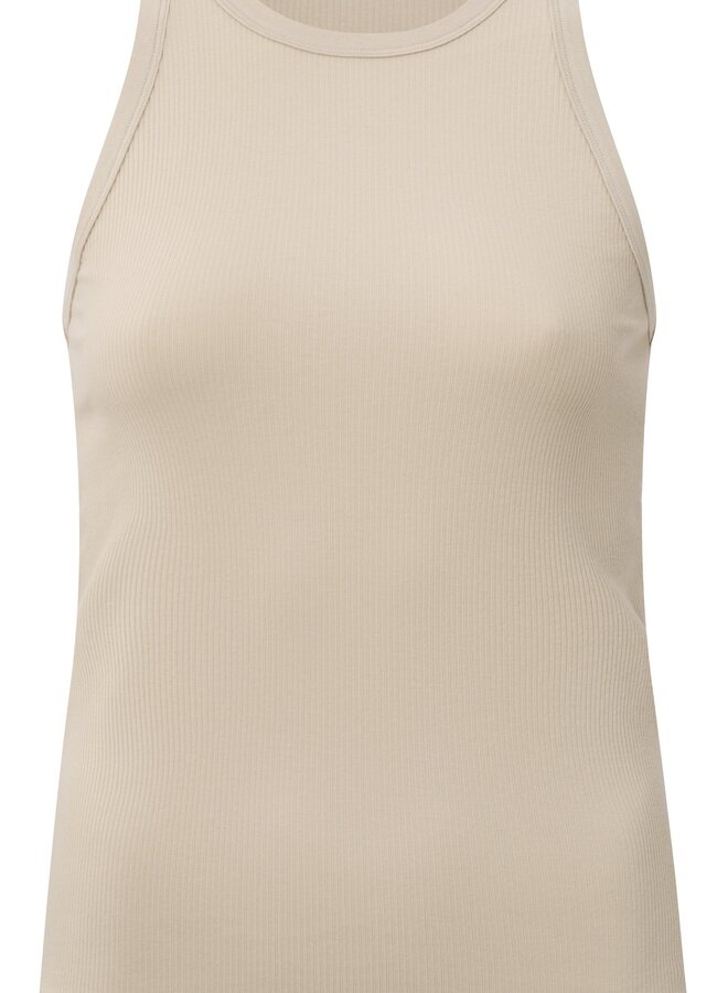 YAYA rib singlet grey