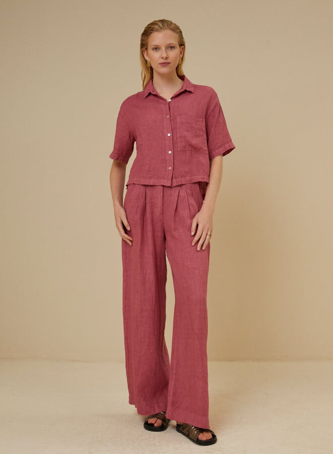 By Bar eli linen pant raspberry