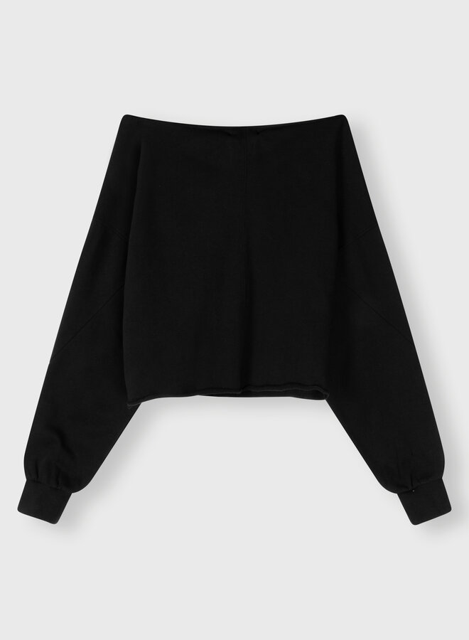 10days cropped boatneck sweater black