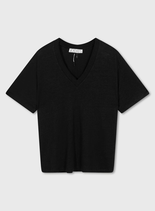 10DAYS v neck tee black