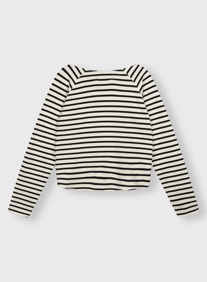 10days icon sweater stripes ecru/black