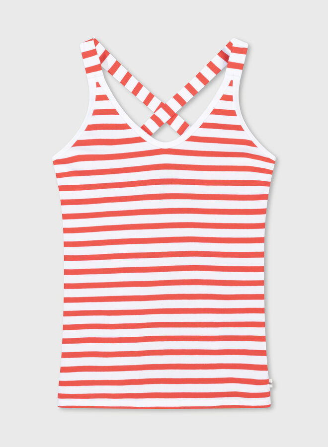 10DAYS stripe wrapper white/red