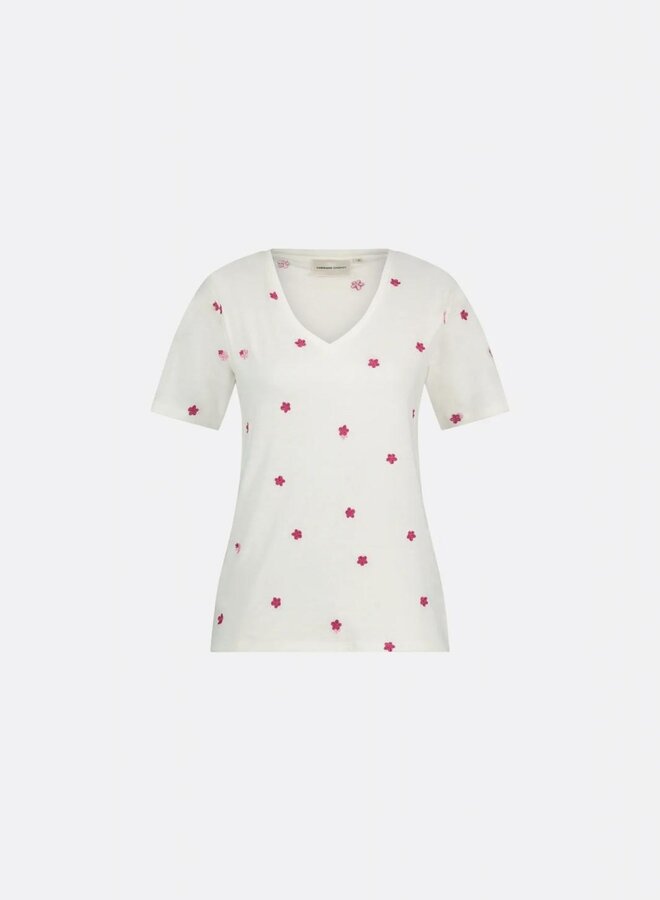 Fabienne C. phil pink flower tshirt white/pink