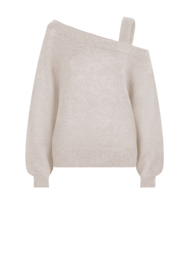 Dante6 yonka off shoulder sweater chalk