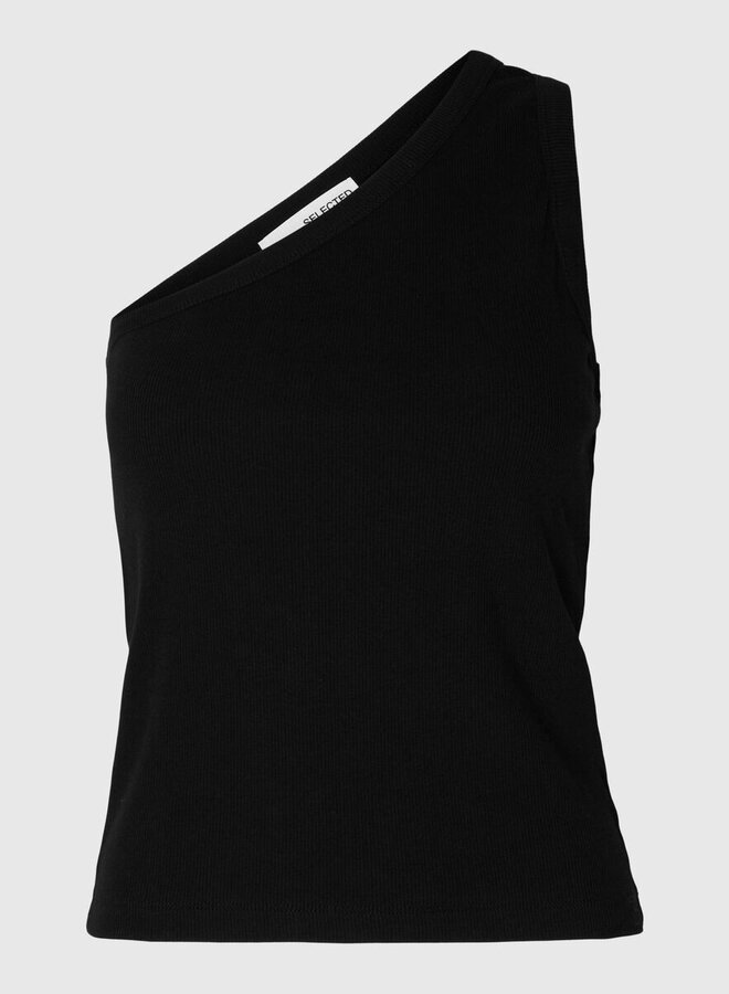 SF anna one shoulder top black