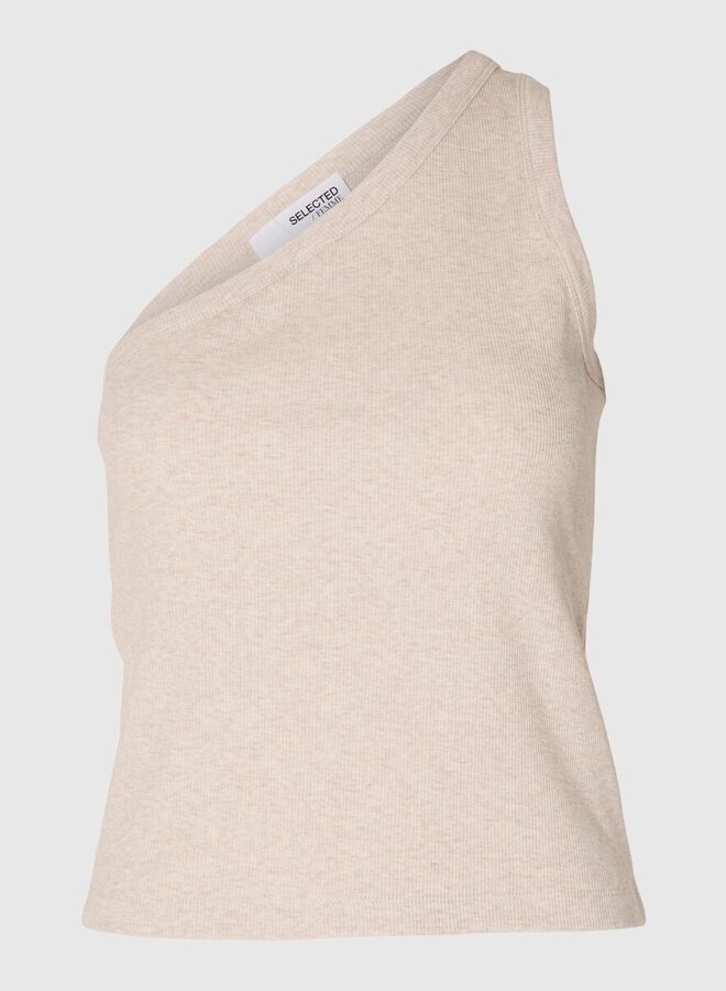 SF anna one shoulder top oatmeal