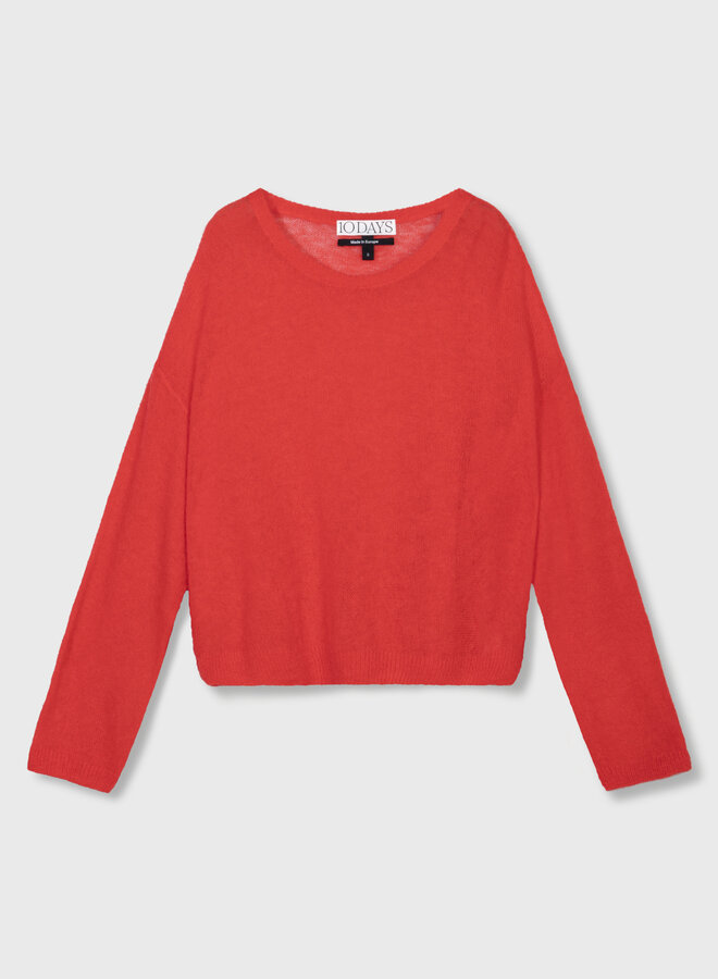 10days thin knit sweater red