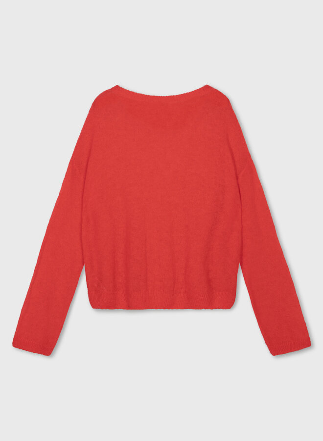 10days thin knit sweater red