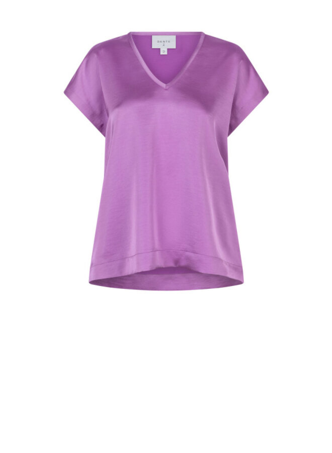 Dante6 luiza satin v-neck top candy