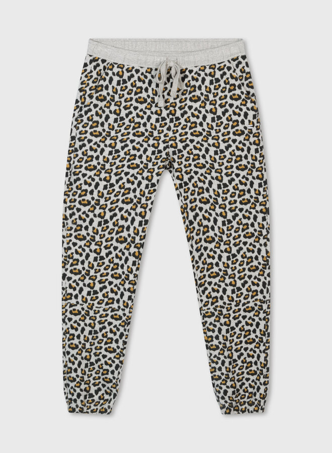 10DAYS cropped jogger leopard grey
