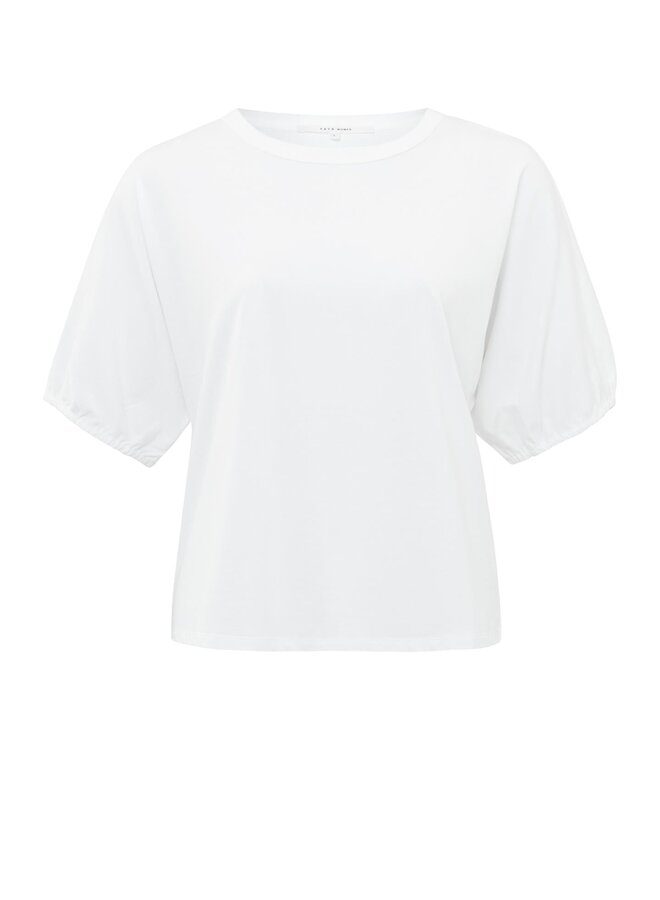 Yaya t-shirt w puff sl white