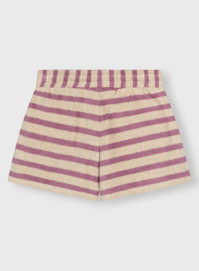 10days toweling shorts stripes dust/violet