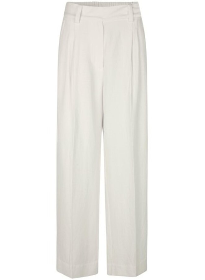 Second F. lino trousers white