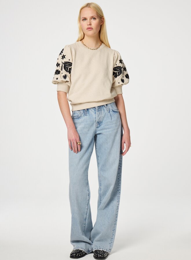 Fabienne C. henriette ss sweater oatmeal