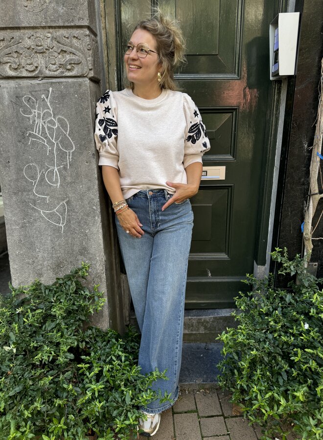 Fabienne C. henriette ss sweater oatmeal