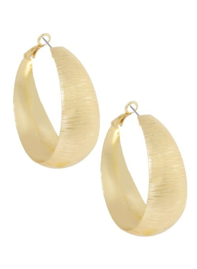 Ellen beekmans oorbel grote creolen textuur 4,5 cm