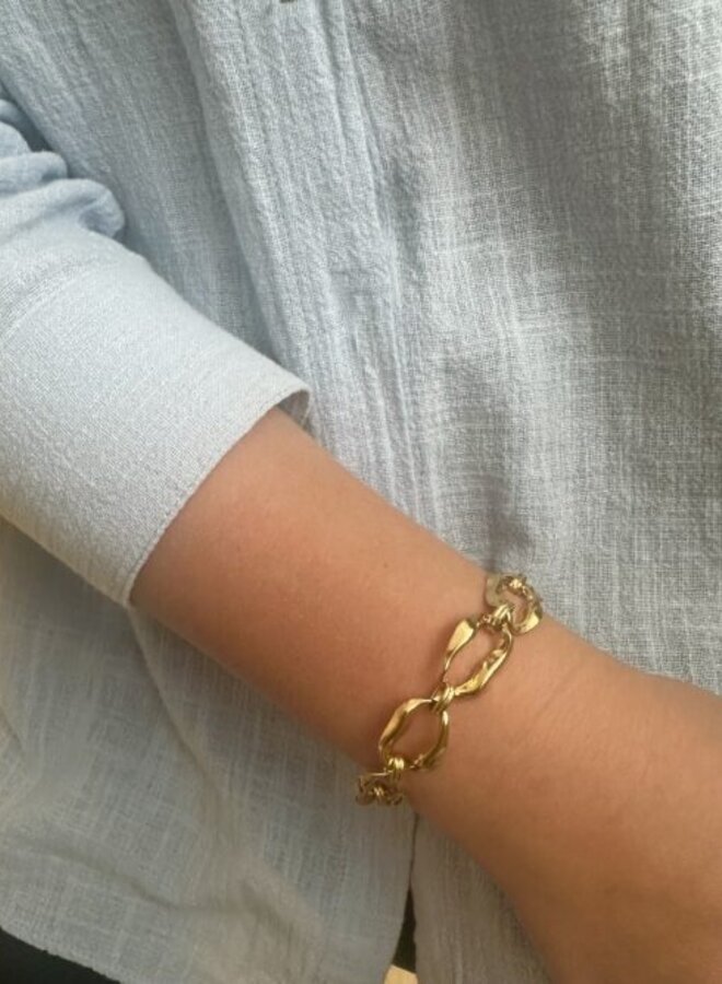 Ellen Beekman organische schakel armband