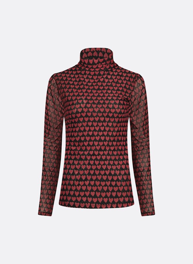 Fabienne C. jane top black/red