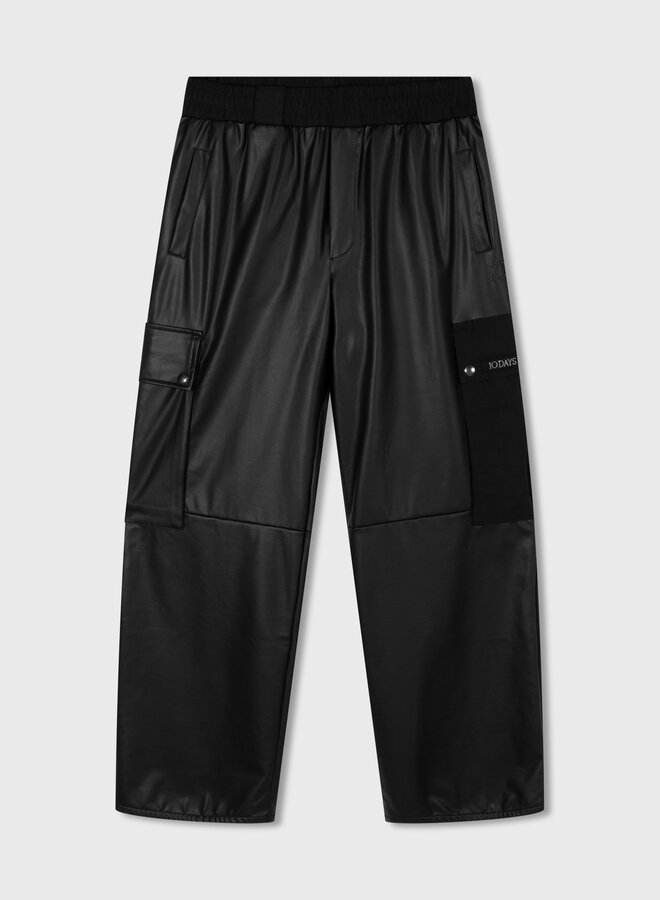 10Days leatherlook cargo pants black