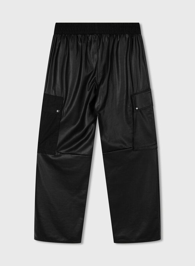 10Days leatherlook cargo pants black