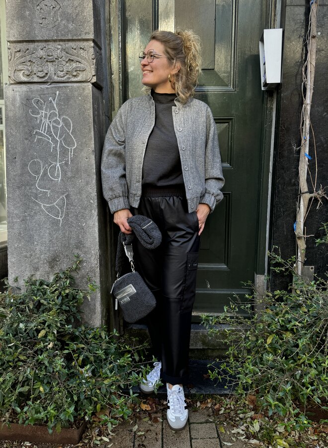 10Days leatherlook cargo pants black